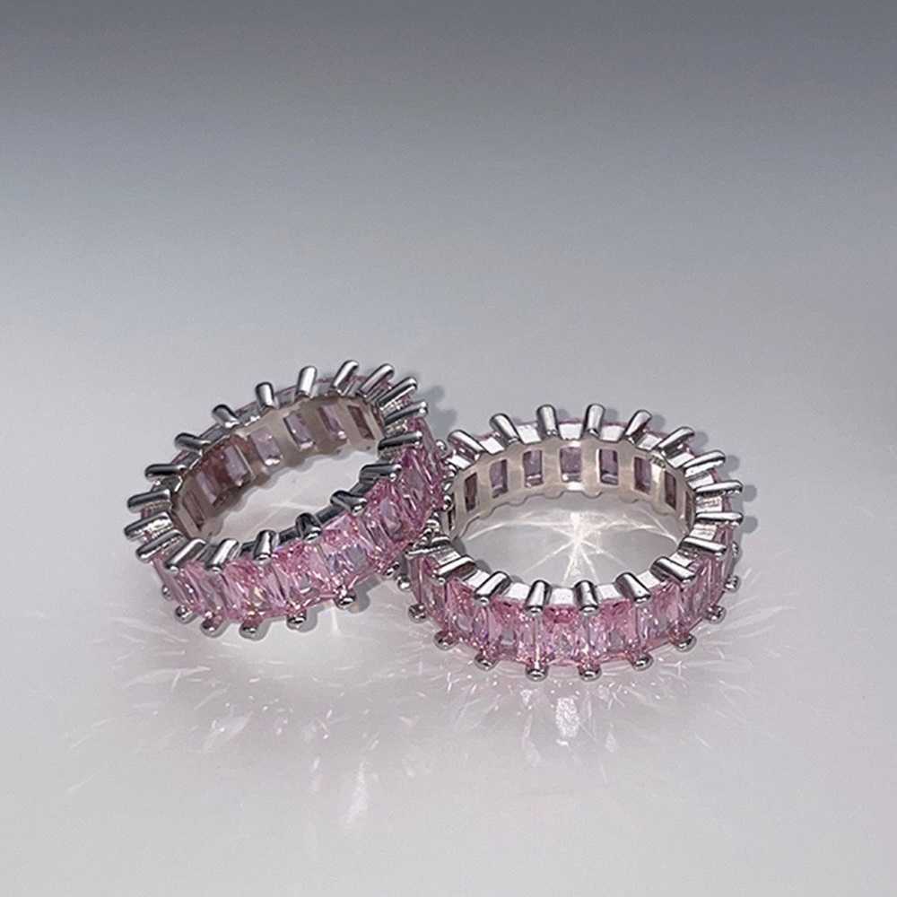 Pink rhinestones ring - Picture 5 of 7